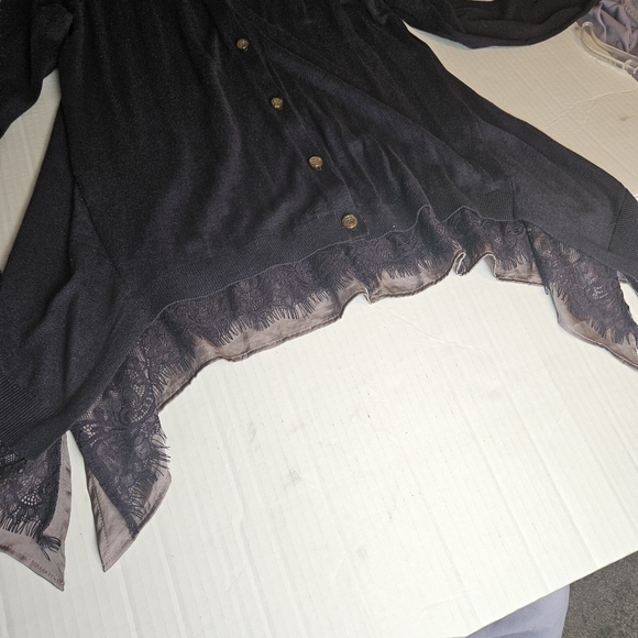 LOGO by Lori Goldstein Women Mulberry Asymmetrical Sweater Size Large - Picture 3 of 8